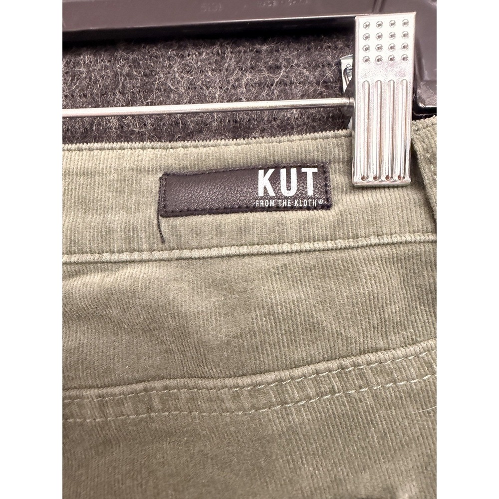 Kut From The Kloth Womens Diana Skinny Fab Ab Corduroy Pants Size 2 Green EUC - Picture 5 of 9